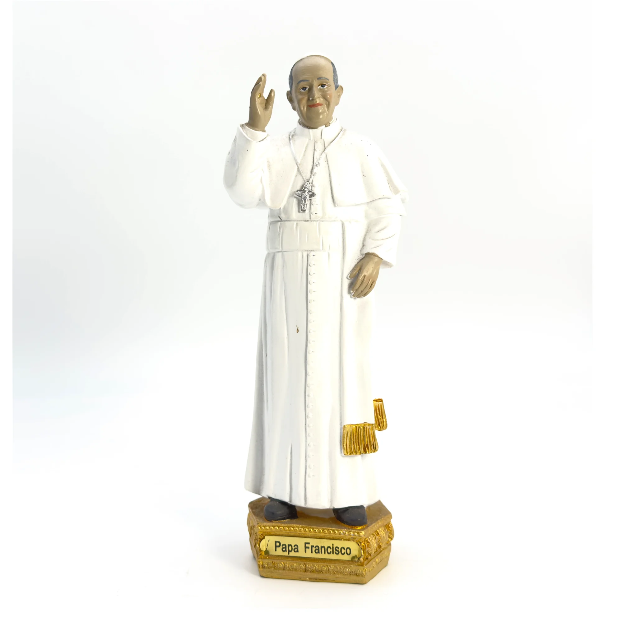 Statue Pape François – Résine peinte 20 cm
