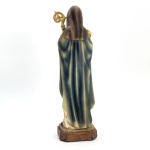Statue Sainte Béatrice avec crosse et lys – 25 cm – décoration religieuse