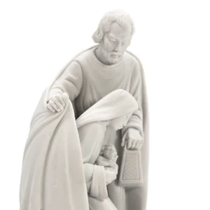Statue Sainte Famille Résine et Poudre de Marbre – Socle Marbre