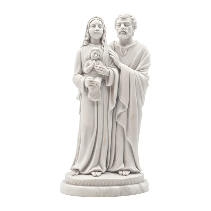 Statue Sainte Famille 22 cm – Résine et Poudre de Marbre