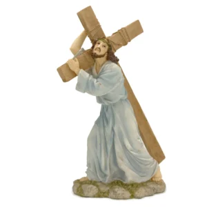 Statue Jésus portant sa croix 30 cm – Chemin de Croix en résine