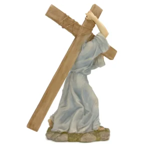 Statue Jésus portant sa croix 30 cm – Chemin de Croix en résine