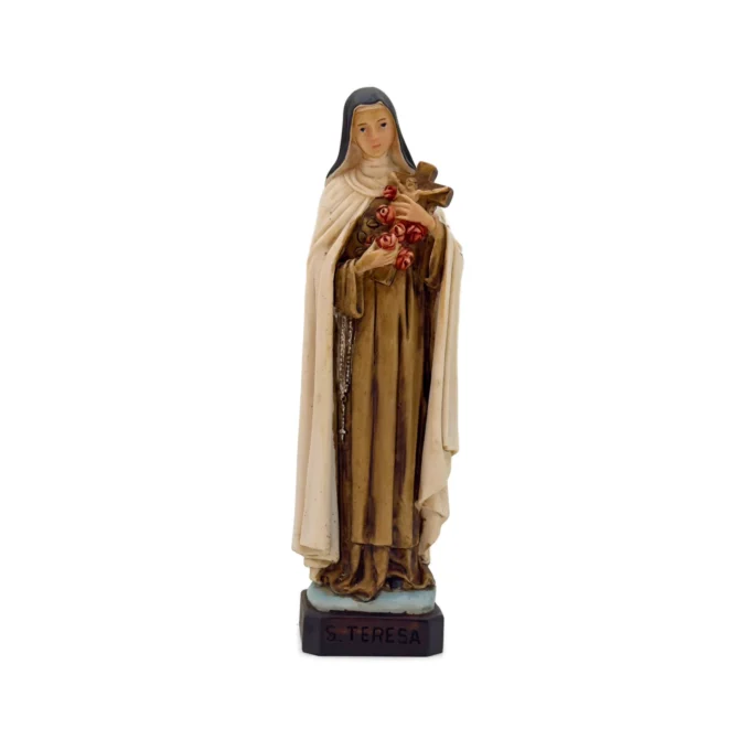 Statue Sainte Thérèse de l’Enfant Jésus 15 cm – Résine patinée