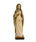 Statue Vierge Marie enceinte – bois sculpté Val Gardena – 20 cm ou 30 cm