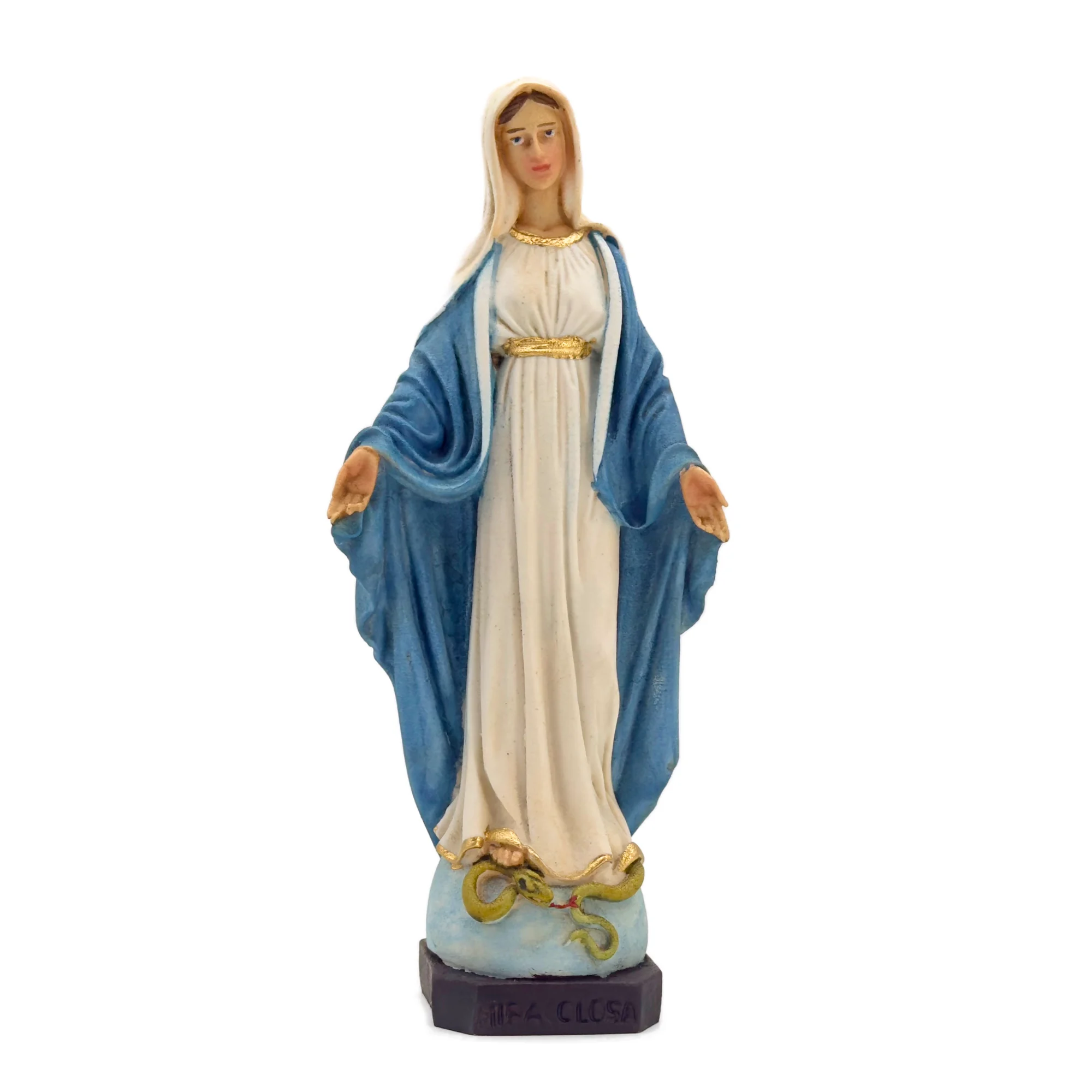 Statue Vierge Miraculeuse 20 cm – Résine | Notre-Dame de la Médaille Miraculeuse