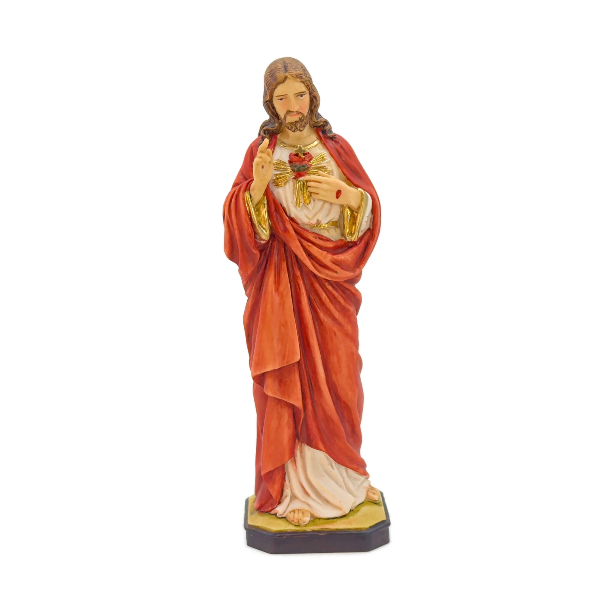 Statue du Sacré-Cœur de Jésus – Résine – 17 cm – Finition détaillée