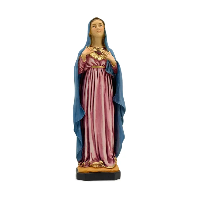 Statue Cœur Immaculé de Marie – Résine – 21 cm – Finition détaillée
