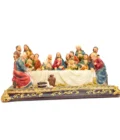 Statue de la Cène en Résine – Jésus et les Apôtres – Décor Religieux 42 cm
