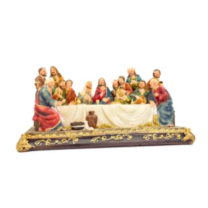 Statue de la Cène en Résine – Jésus et les Apôtres – Décor Religieux 42 cm