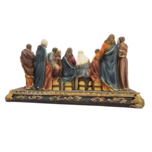 Statue de la Cène en Résine – Jésus et les Apôtres – Décor Religieux 42 cm