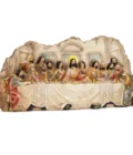 Statue La Cène 43 cm à poser – Jésus et les apôtres Dernier Repas