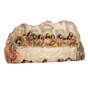 Statue La Cène 43 cm à poser – Jésus et les apôtres Dernier Repas