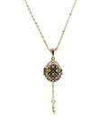 Collier Pendentif "Œuf Impérial" Grillage Royal Violet et Ange Secret