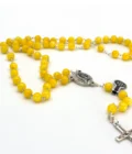 Chapelet Agate Jaune et Eau de Lourdes