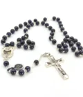 Chapelet Pierre de Sable Bleu et Eau Miraculeuse - Notre-Dame de Lourdes