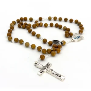 Chapelet Jaspe Amarello (Jaspe Jaune) et Eau Miraculeuse