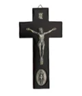Crucifix mural avec médaille miraculeuse