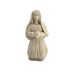 Statue Sainte Bernadette teinte pierre en poudre de marbre