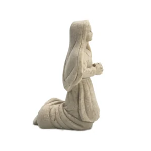 Statue Sainte Bernadette teinte pierre en poudre de marbre