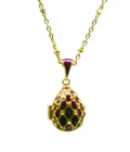 Collier œuf impérial violet ouvrant avec ange – bijou spirituel élégant