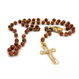 Chapelet Pedra do Sol avec eau de Lourdes – Chapelet lumineux et chaleureux