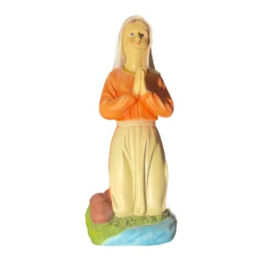 Grande Statue de Sainte Bernadette Soubirous en Prière - Résine Peinte (60 cm)
