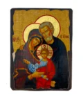 Icône de la Sainte Famille sur Bois - Amour et Protection du Foyer