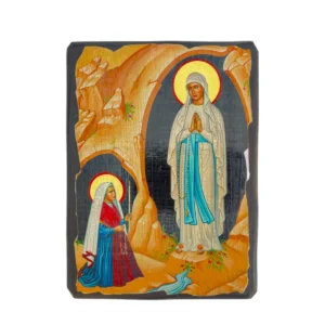 cône Notre-Dame de Lourdes et Sainte Bernadette sur Bois - L'Apparition,
