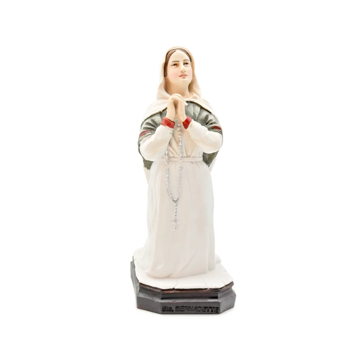 Statue Sainte Bernadette en Prière (Habit de Nevers) - Résine Façon Plâtre (20 cm)