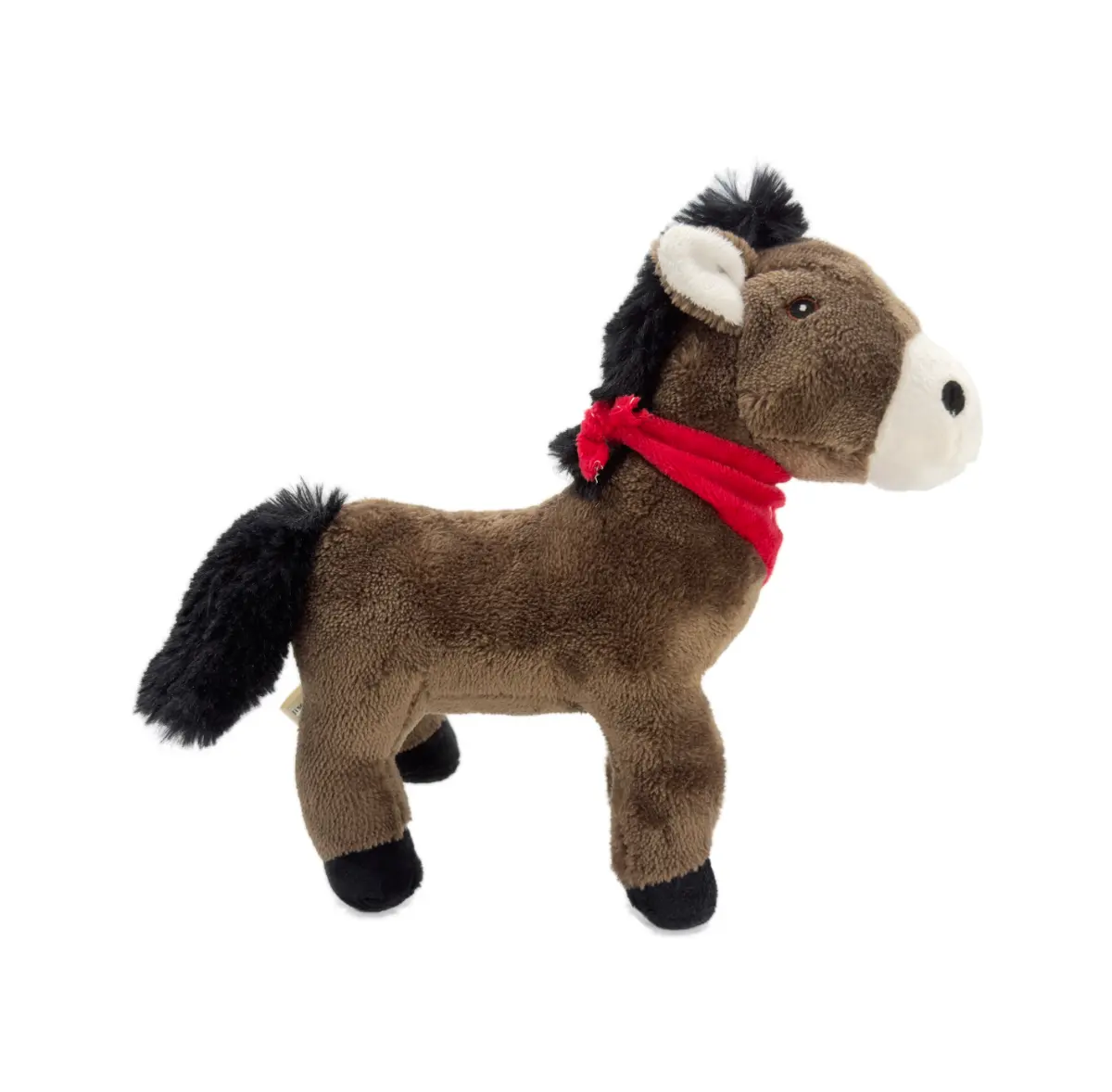 Peluche Âne des Pyrénées avec Foulard "I ♥ Pyrénées" - Doudou Souvenir (25 cm)