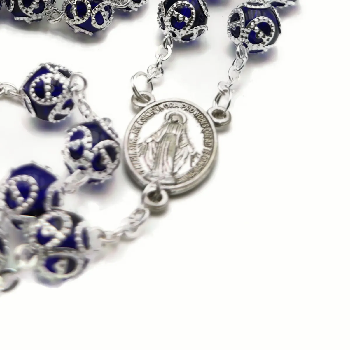 Chapelet Souvenir de Lourdes (Perles Filigranées) avec sa Boîte – Prix Spécial – Image 4