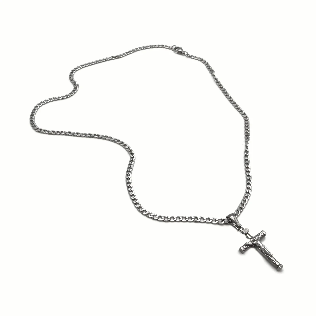 Collier Crucifix Moderne Texturé - Collection ORA - Acier Inoxydable (3 Finitions) – Image 5