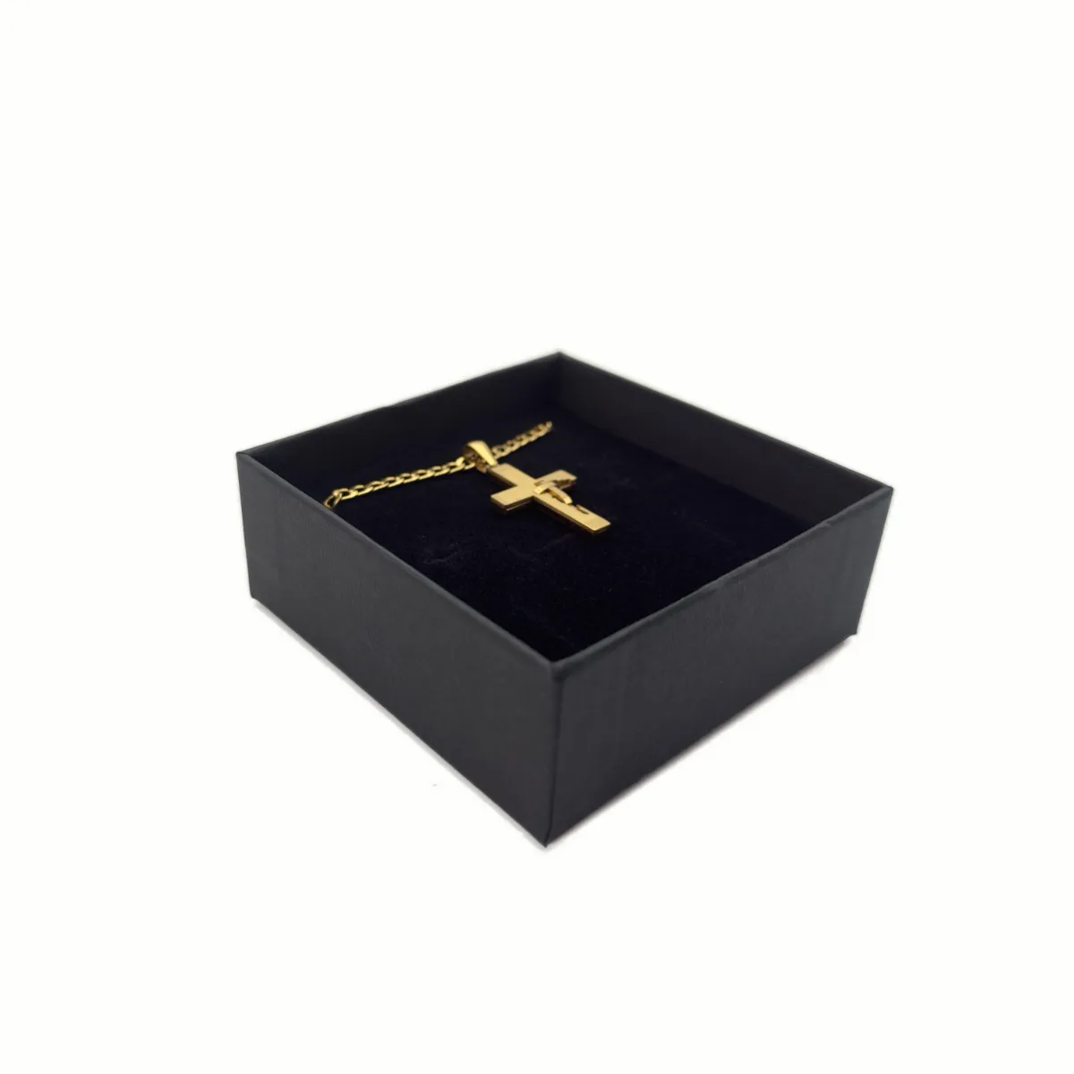 Collier Croix Moderne Gravée Prière du Notre Père - Acier Inoxydable (Chaîne 50 cm) – Image 8