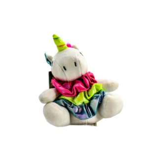 Petite Peluche Licorne avec Tutu Brillant – Souvenir de Lourdes (12 cm, Norme CE)