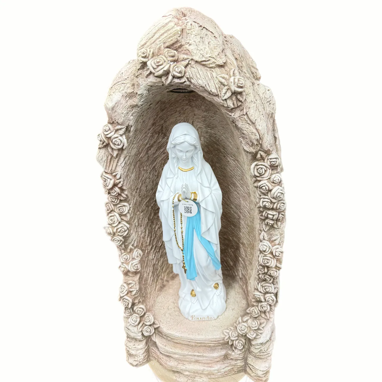 🌿 Sanctuaire Extérieur : Grande Grotte de Lourdes Solaire (90 cm)