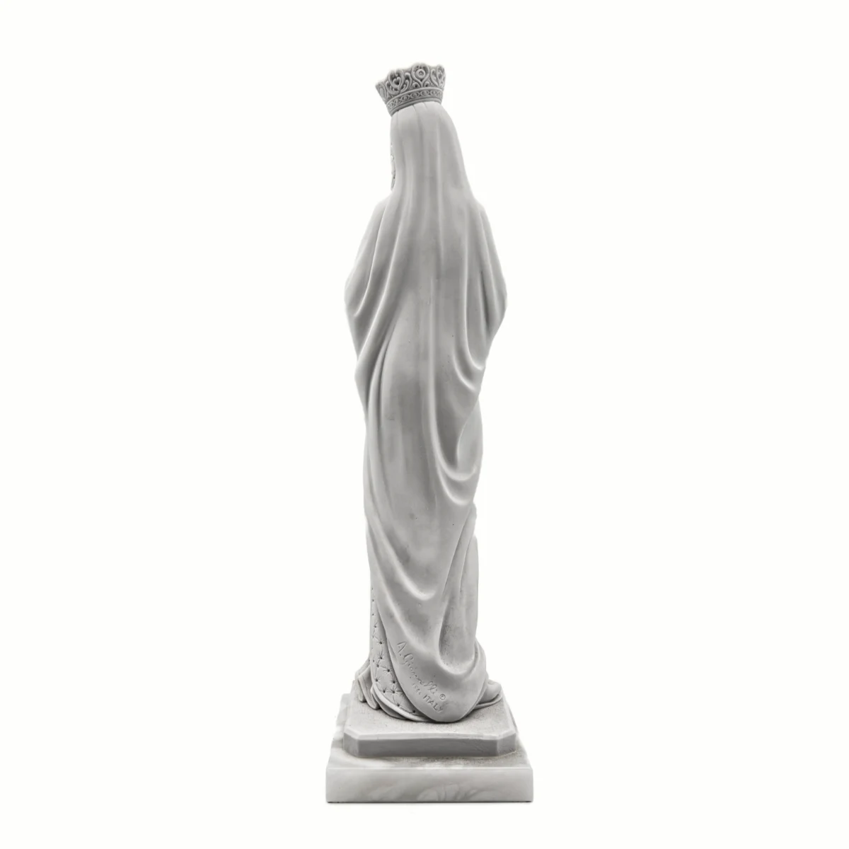 Statue Vierge Couronnée de Lourdes 42cm | Poudre de Marbre