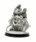 Statue Sainte Famille "La Fuite en Égypte" en Poudre de Marbre (25 cm)