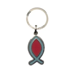 Porte-Clés Symbole Ichthus Bicolore - Fabrication Française
