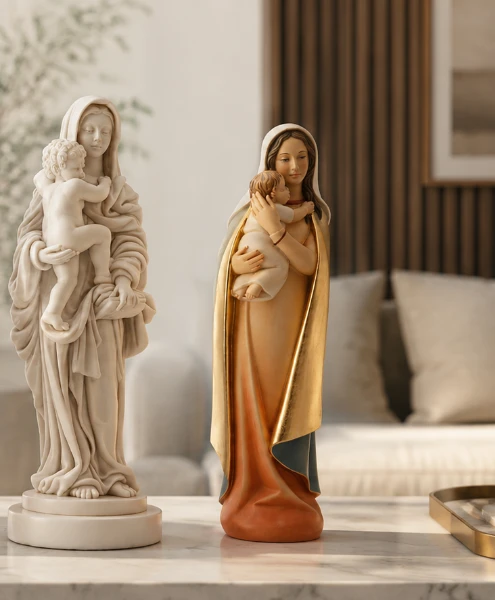 Statues Vierge à l'enfant