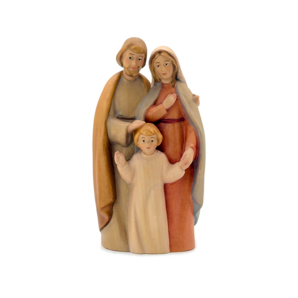 Statue Sainte Famille avec Jésus enfant – Bois sculpté main