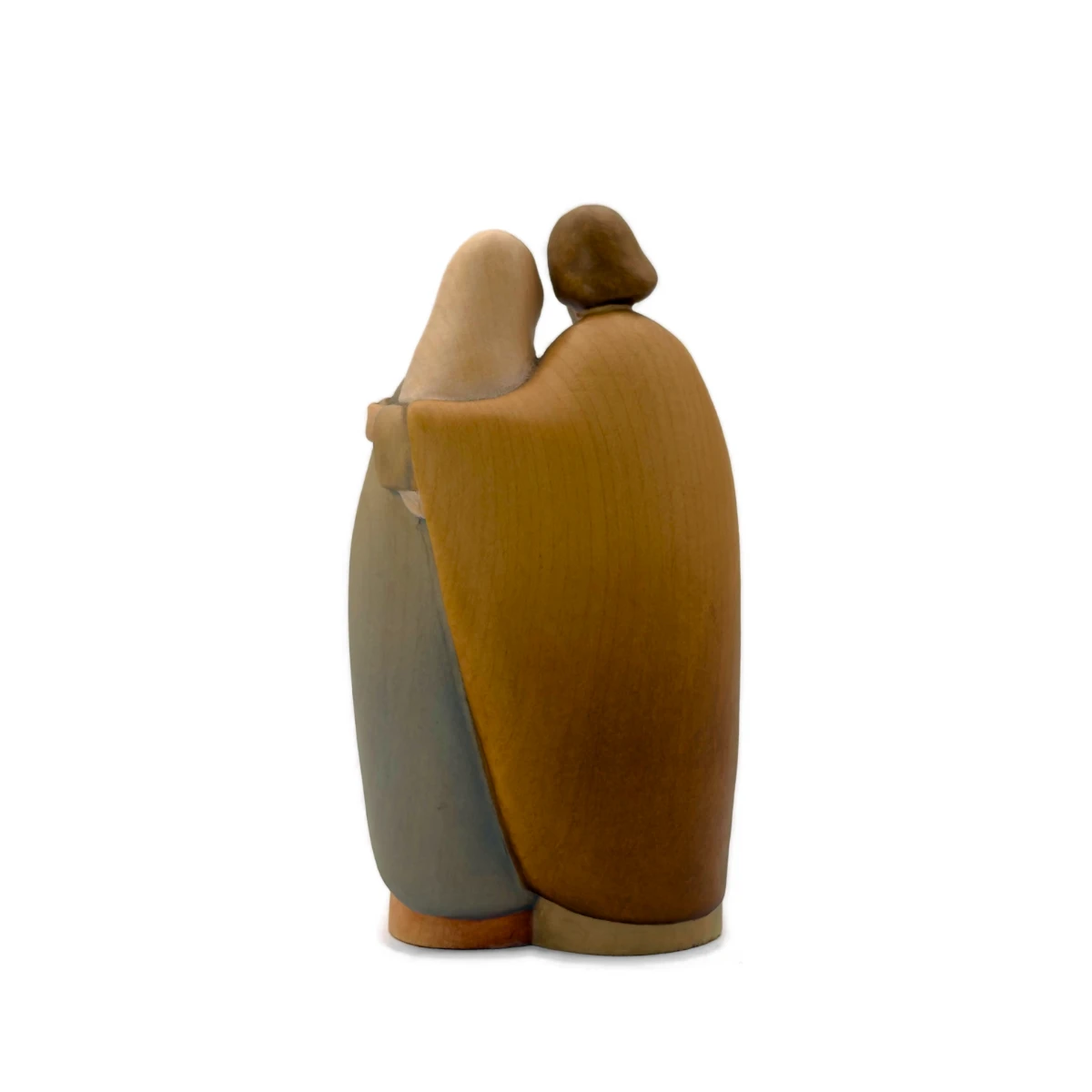 Statue Sainte Famille avec Jésus enfant – Bois sculpté et peint à la main – Image 2