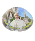 Magnet galet souvenir « Pape Léon XIV à Lourdes » – Visite 2026
