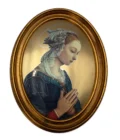 Cadre ovale Vierge en prière de Fra Filippo Lippi