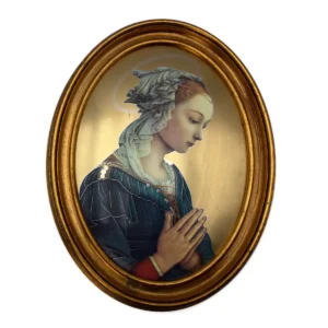 Cadre ovale Vierge en prière de Fra Filippo Lippi
