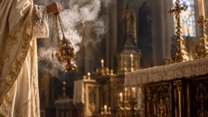 Utilisation de l'encens pontifical durant une messe