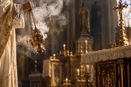Utilisation de l'encens pontifical durant une messe