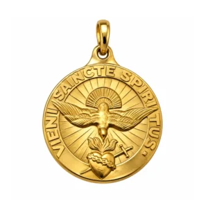 Médaille du Saint-Esprit en or 9 carats – Veni Sancte Spiritus