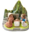 Mini crèche de Noël Pérou en céramique – Collection Crèches du Monde – 8 x 7 cm