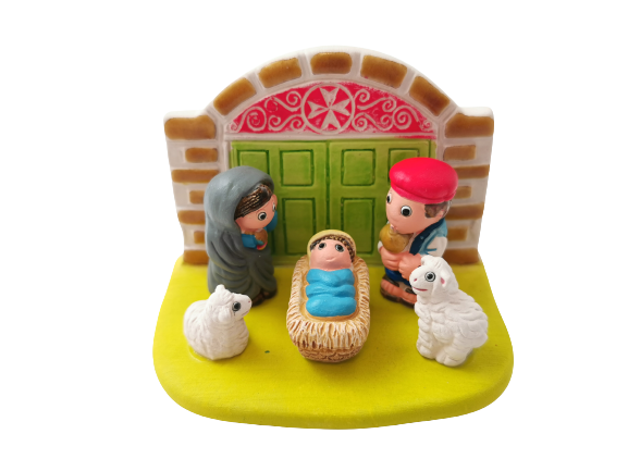 Mini crèche de Noël Malte en céramique