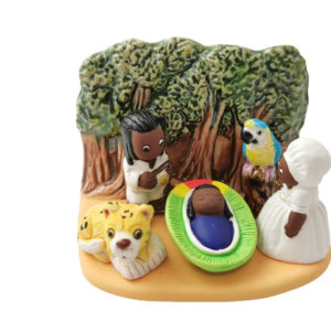 Mini crèche de Noël Brésil en céramique